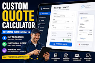 build a custom quote and estimate calculator for your business