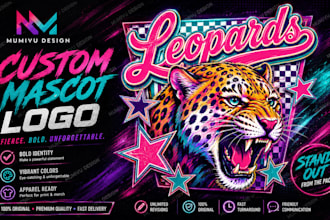 design a custom school and sports mascot logo