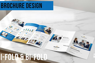 design tri fold and bi fold brochure for your business
