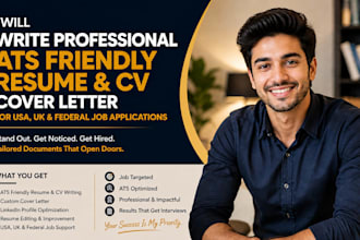 write professional ats friendly resume CV for USA UK federal jobs applications
