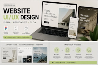 design a modern landing page in figma