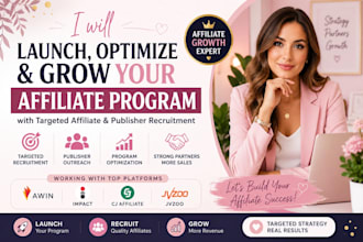 launch and optimize your affiliate program on awin, impact, cj, or jvzoo