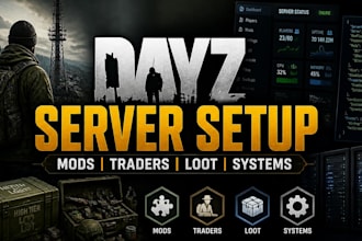 install and configure dayz mods, traders, loot, and server system