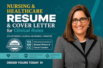 write an ats nursing resume, healthcare CV and cover letter