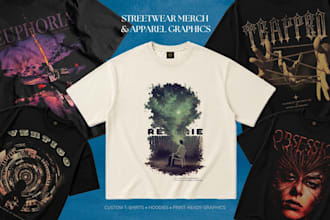 design custom streetwear merch and apparel graphics