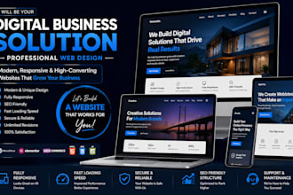 present in form of digital business solution with professional web design