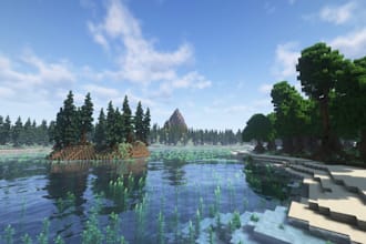 create a beautiful custom minecraft map, terrain or landscape