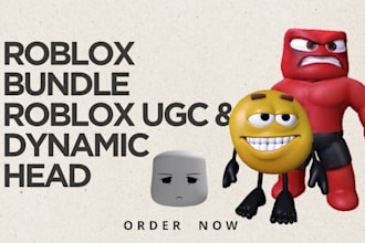 create 3d roblox ugc bundle, roblox dynamic head,