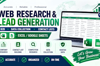 do professional web research and lead generation