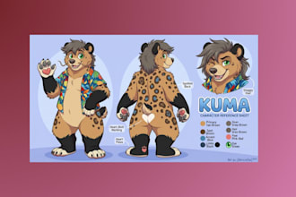 draw your cute furry character, fursona or furry