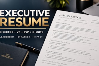 write an executive resume for director vp svp senior leaders and executives