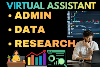 be your virtual assistant for admin support and web research