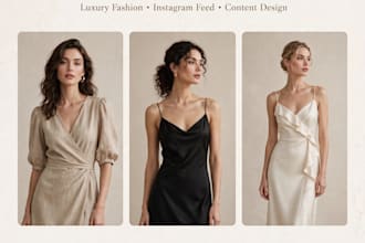 design aesthetic instagram posts for fashion boutique