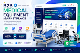 develop a b2b medical equipment marketplace and healthcare ecommerce platform