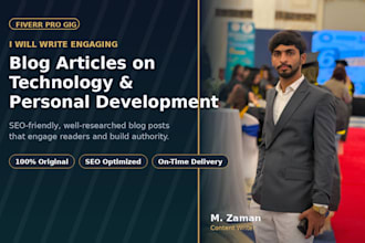 write engaging blog articles on technology and personal development