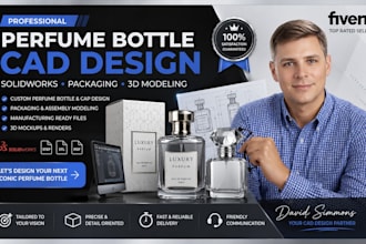create 3d perfume bottle packaging design and fragrance bottle in solidworks