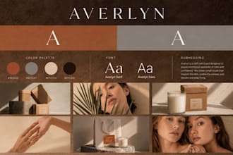 design canva brand kit, logo, social media kit, canva template brand identity