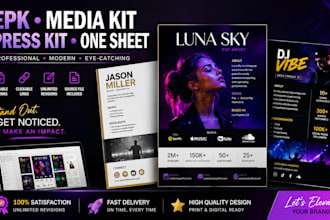 design electronic press kit, dj press kit, artist press kit, music press kit