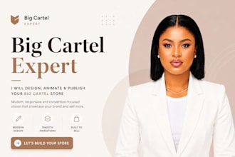 design, redesign, setup, fix big cartel, ecwid, bigcommerce opencart shopify
