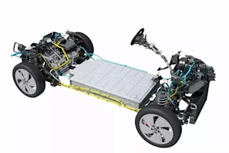 design vehicle frame, ev skateboard chassis, drivetrain, axle, suspension system