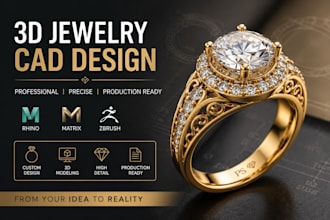 professional 3d jewelry cad designs in rhino and matrix