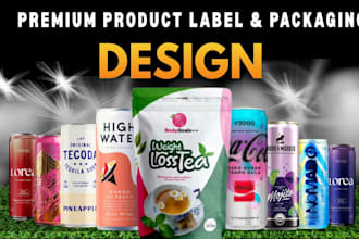 packaging label design mockup product label design pouch bag box label design