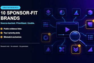 research 10 sponsor fit brands for your youtube channel