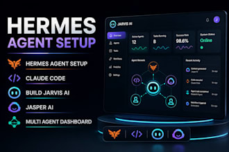 hermes agent setup claude code build jarvis ai jasper ai multi agent dashboard