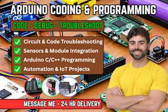 do professional arduino coding, programming and troubleshooting