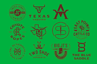 design cattle brand western ranch logo design