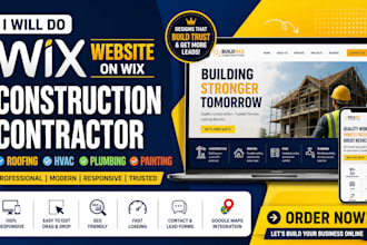 do wix construction contractor roofing hvac plumbing painting website on wix