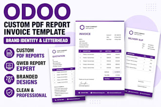 customize odoo invoice template pdf report qweb and letterhead brand identity
