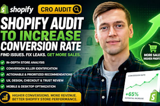 shopify cro audit, shopify audit to increase conversion rate, shopify audit