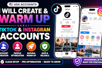 create USA tiktok account USA instgram account, tiktok USA instagram account