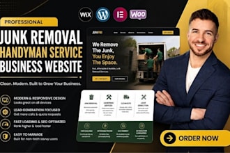 design junk removal handyman service website online business website