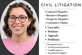 civil litigation lawyer in florida,newyork for appeals,motion,nda,petition,tort