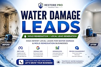 generate water damage, mold remediation leads via facebook and google ads