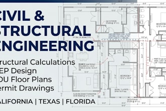 civil structural engineer calculation mep adu california texas fl permit drawing