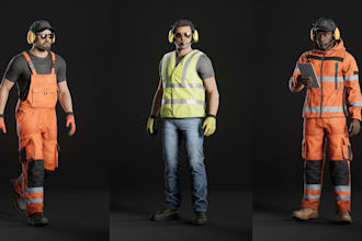 3d character model, character texture, character animation and character rigging
