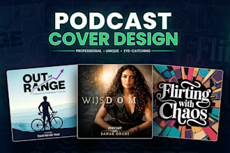 design a professional podcast cover design and podcast artwork