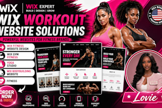 design and redesign gym fitness wix website, workout website, yoga bodybuilding