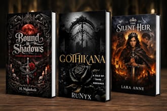 design unique fantasy book cover, ebook cover design, dark fantasy cover design