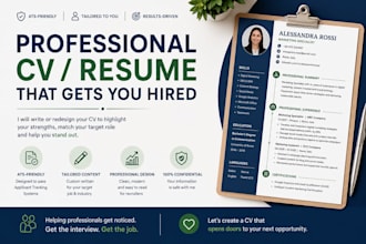create a professional CV or resume