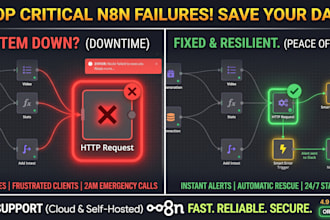 fix n8n errors, debug n8n workflow, rebuild n8n automation, n8n expert help