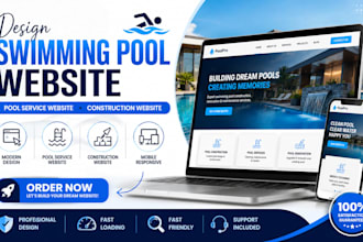 design swimming pool website pool service website construction website swimming