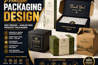 design premium product packaging, box design and mailer box