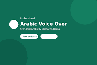 record professional arabic voice over for your videos
