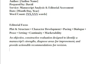 provide manuscript analysis with detailed report