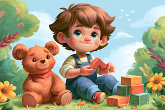 cover book illustration and story book illustration