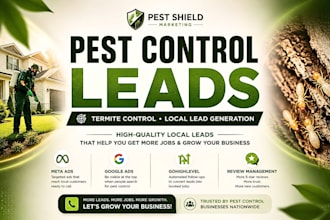 generate pest control, termite control leads via facebook and google ads